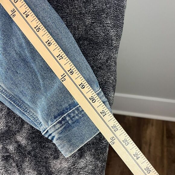 Vtg 80s 90s Lee Riveted Corduroy Collar Denim Barn Chore Jacket Trucker L USA - Picture 7 of 11